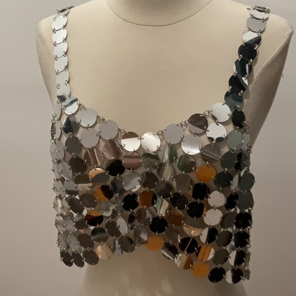 Superdown Maren Top in Silver, Size: L/XL - Picture 7 of 10